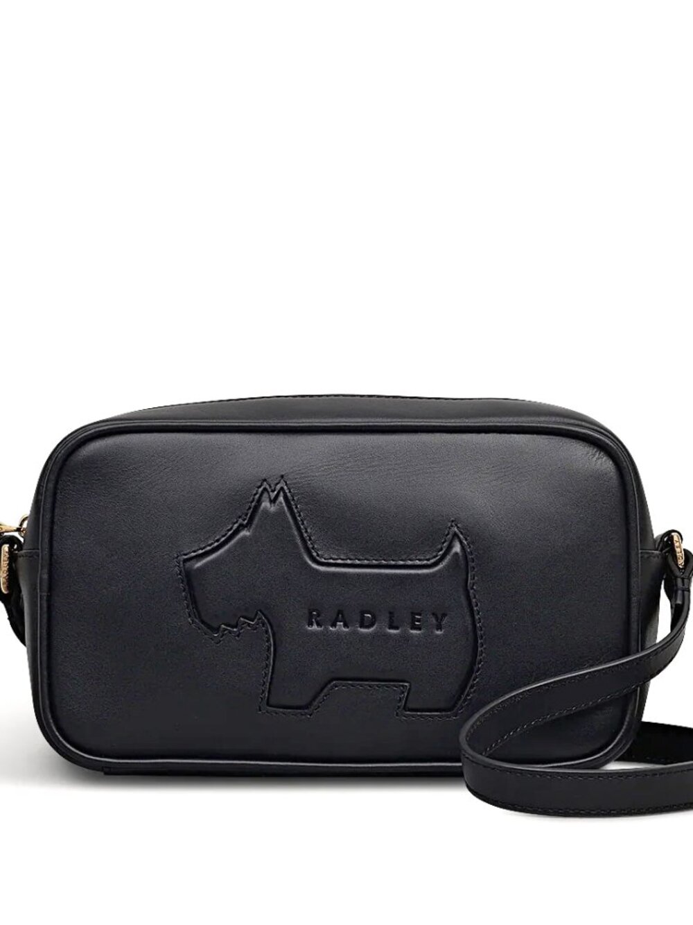 Radley London Hadley Lane Applique Dog Small Ziptop Crossbody - Black